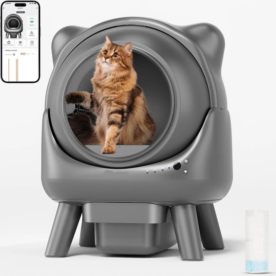 Automatische Kattenbak 60L Grijs review