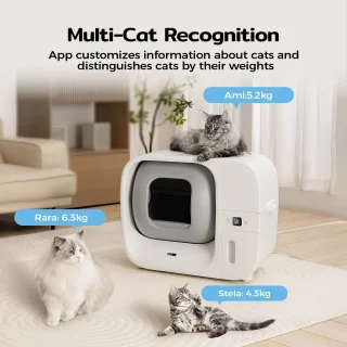 Automatische Kattenbak 60L met App Bediening