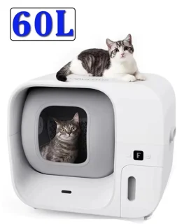 Automatische Kattenbak 60L Slimme Zelfreinigende App-Bediening