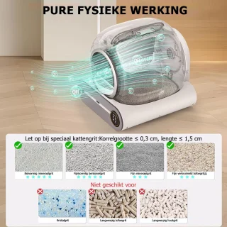 Automatische Kattenbak 65L + 9L