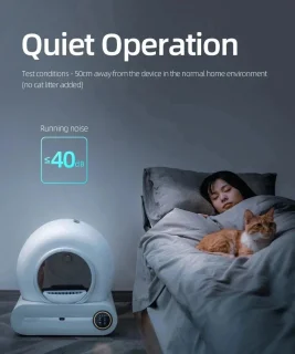 Automatische kattenbak 65L grijs met app-besturing