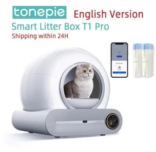 Automatische kattenbak 65L grijs met app-besturing