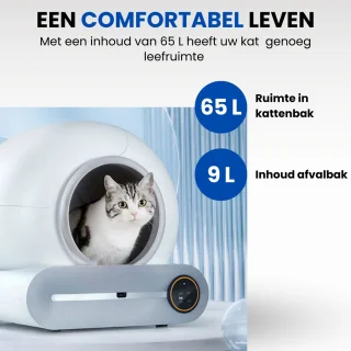 Automatische Kattenbak 65L met App - Elektrisch en Veilig