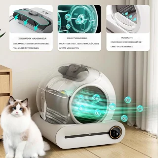 Automatische Kattenbak 65L met App - Elektrisch en Veilig