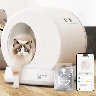 Automatische kattenbak met slimme sensoren