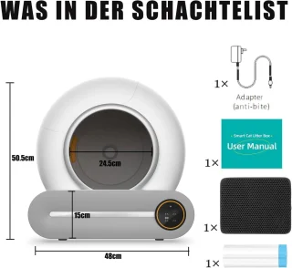 Automatische kattenbak met zelfreiniging en sensor