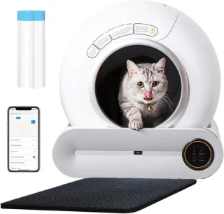 Automatische kattenbak met zelfreiniging en sensor