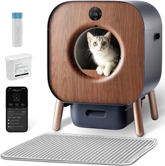 Automatische kattenbak met zelfreinigingssysteem voor binnen review