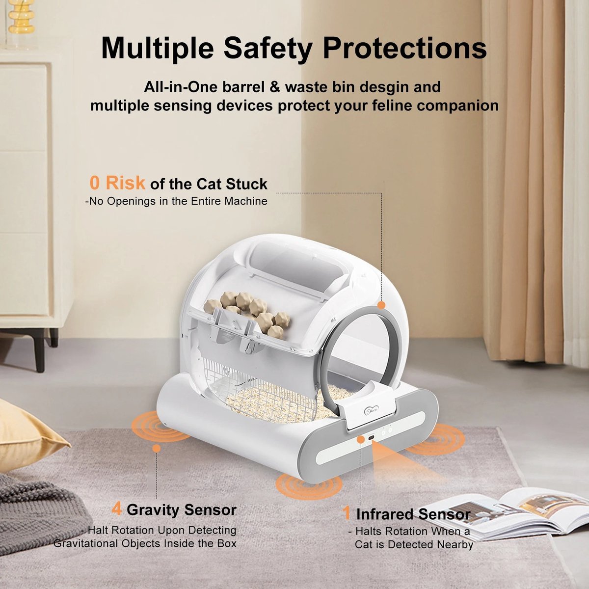 Wat vinden we goed aan de Automatische Kattenbak Slim Smart Wit