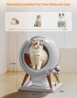 Automatische Kattenbak Slimme Sensoren Geurvrij Zelfreinigend