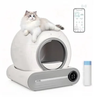 Automatische kattenbak wit