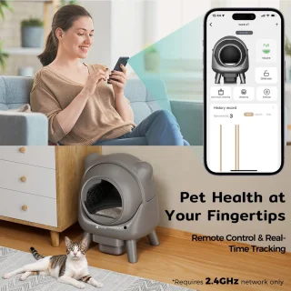 Automatische Kattenbak XL 60L met App-bediening