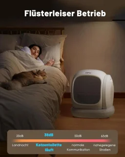 Automatische Kattenbak XXL Wit - App Bedienbaar - Lage Instap