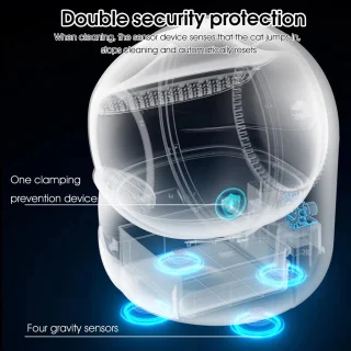 Automatische Kattenbak XXL Wit - Slim Kattentoilet