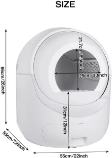 Automatische Kattenbak XXL Wit - Slim Kattentoilet