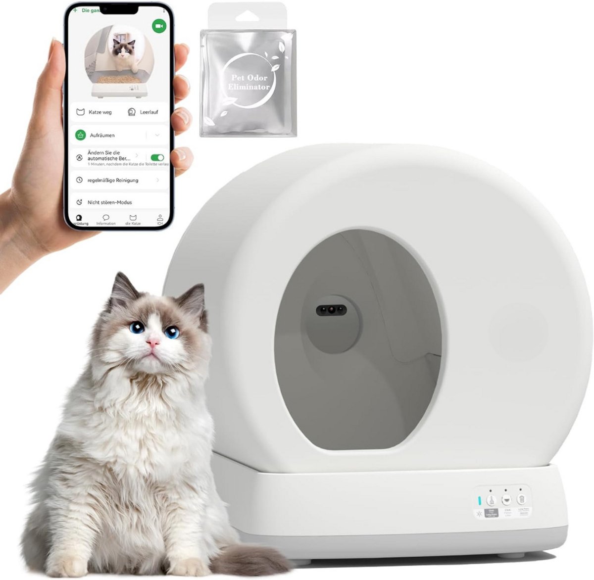De Automatische Kattenbak Zelfreinigend Sensoren in één oogopslag
