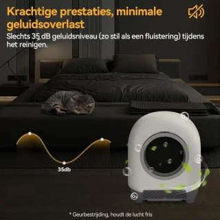Automatische zelfreinigende kattenbak met sensor