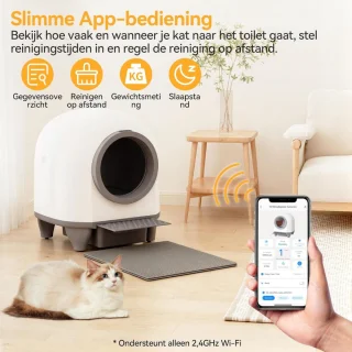 Automatische zelfreinigende kattenbak met sensor