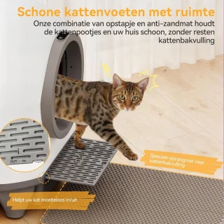 Automatische zelfreinigende kattenbak met sensor