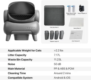 Automatische Zelfreinigende Kattenbak Met Sensor Voor Kleine En Grote Katten