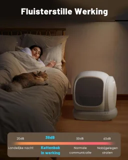 Automatische zelfreinigende kattenbak met sensor