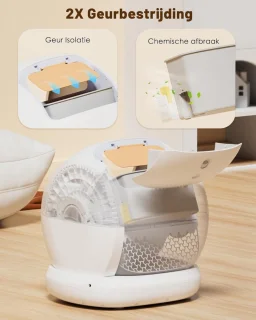 Automatische zelfreinigende kattenbak met sensor