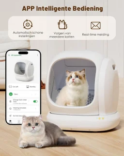 Automatische zelfreinigende kattenbak met sensor