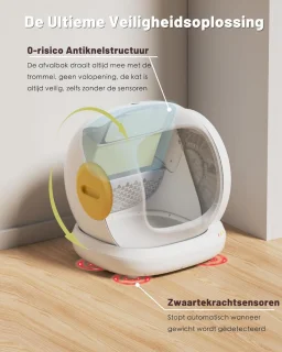 Automatische zelfreinigende kattenbak met sensor