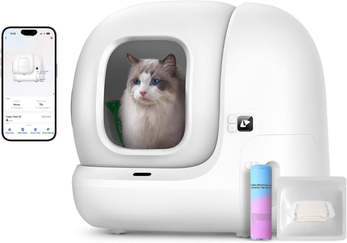De Automatische zelfreinigende kattenbak voor binnengebruik in één oogopslag