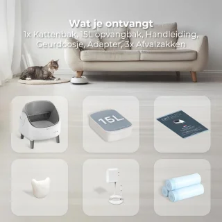 CatElite Automatische Kattenbak XXL 15L