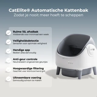 CatElite Automatische Kattenbak XXL 15L