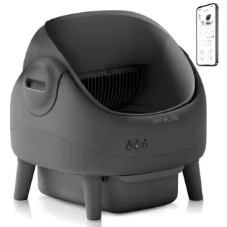 CatElite® Ease Automatische Kattenbak - 15L - Donkergrijs