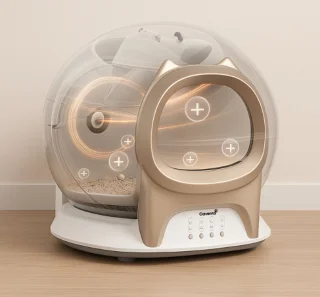 Cavento ® Automatische Kattenbak XL 65L