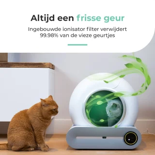 Cellavi Kattenbak Zelfreinigend XXL 65L Met App en Touchscreen