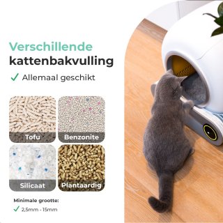 Cellavi Kattenbak Zelfreinigend XXL 65L Met App en Touchscreen