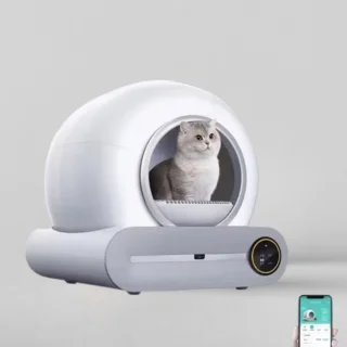FelinoTech Kattenbak 65L Gesloten Kattentoilet + Drinkfontein Bundel