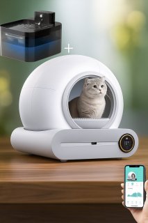 De FelinoTech Kattenbak 65L Gesloten Kattentoilet + Drinkfontein Bundel in één oogopslag