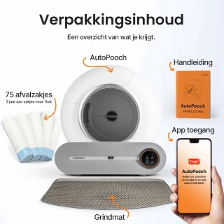 FelinoTech Kattenbak 65L Gesloten Kattentoilet + Drinkfontein Bundel