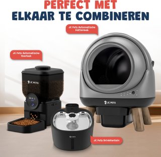 JC Pets Automatische Kattenbak 65L Grijs