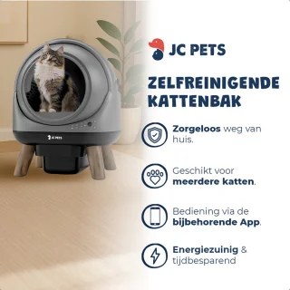 JC Pets Automatische Kattenbak 65L Grijs