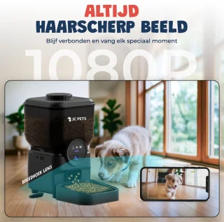 JC Pets Automatische Kattenbak XXL + Voerautomaat 6,5L