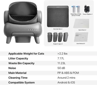 Neakasa M1 Pro automatische kattenbak grijs XXL