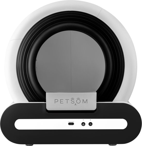 PetSom Zelfreinigende Automatische Kattenbak Zwart-Wit 65L review
