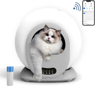 RM Store Zelfreinigende Elektrische Kattenbak Wit