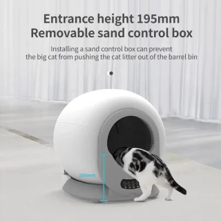 RM Store Zelfreinigende Elektrische Kattenbak Wit