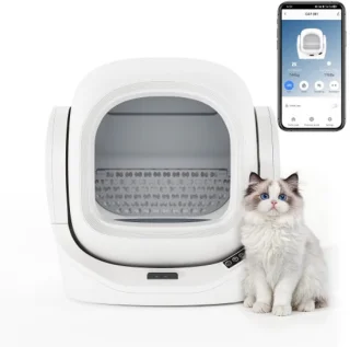 Rolipo zelfreinigende kattenbak wit