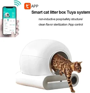 SlimKat Zelfreinigende Kattenbak 9L Wit