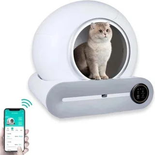 SlimKat Zelfreinigende Kattenbak 9L Wit