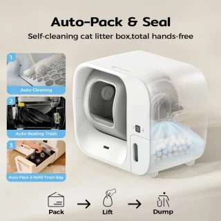 Slimme Automatische Kattenbak 60L met App Bediening