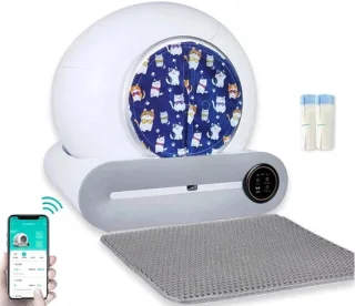Slimme Automatische Kattenbak 65L met Opvanglade 9L